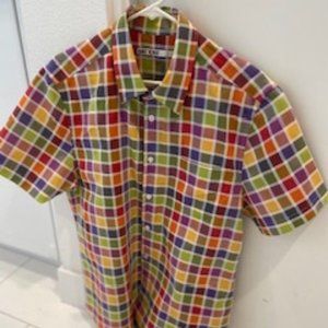 Mr. Turk Men Short Sleeve Cotton Shirt Multi-Color Size M